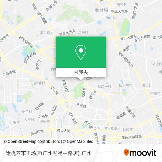 途虎养车工场店(广州迎星中路店)地图