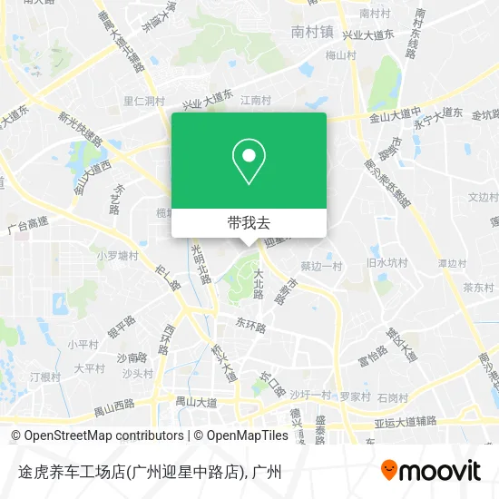 途虎养车工场店(广州迎星中路店)地图