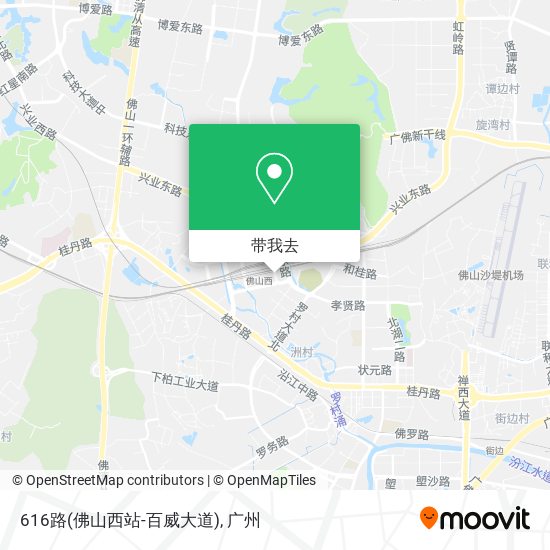 616路(佛山西站-百威大道)地图