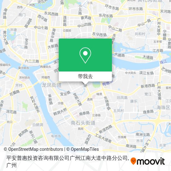 平安普惠投资咨询有限公司广州江南大道中路分公司地图
