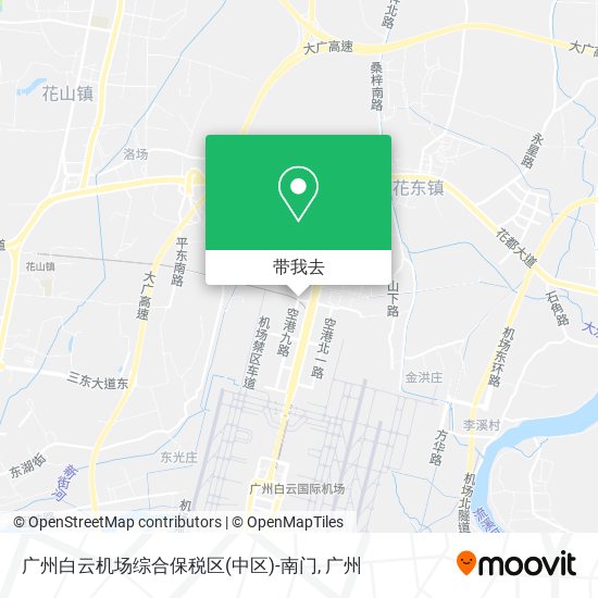 广州白云机场综合保税区(中区)-南门地图