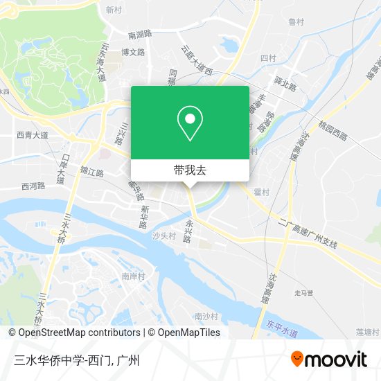 三水华侨中学-西门地图