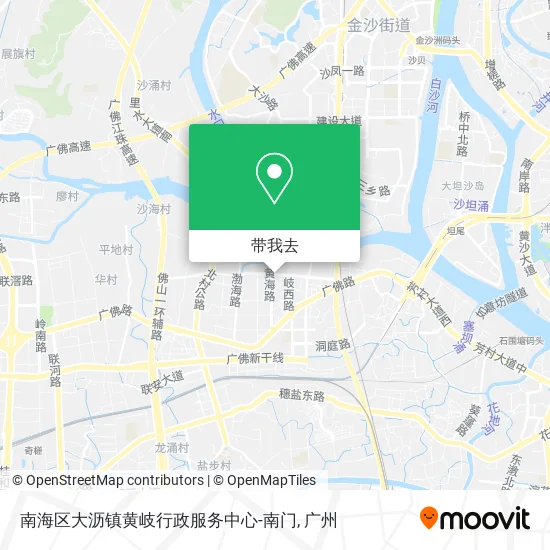 南海区大沥镇黄岐行政服务中心-南门地图