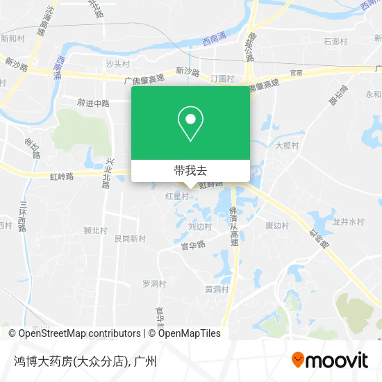 鸿博大药房(大众分店)地图