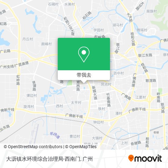 大沥镇水环境综合治理局-西南门地图