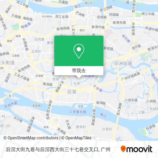 后滘大街九巷与后滘西大街三十七巷交叉口地图
