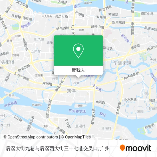 后滘大街九巷与后滘西大街三十七巷交叉口地图