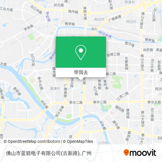 佛山市蓝箭电子有限公司(古新路)地图