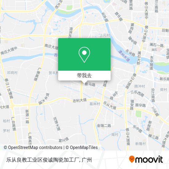 乐从良教工业区俊诚陶瓷加工厂地图
