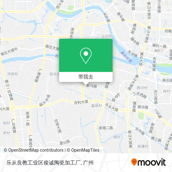 乐从良教工业区俊诚陶瓷加工厂地图