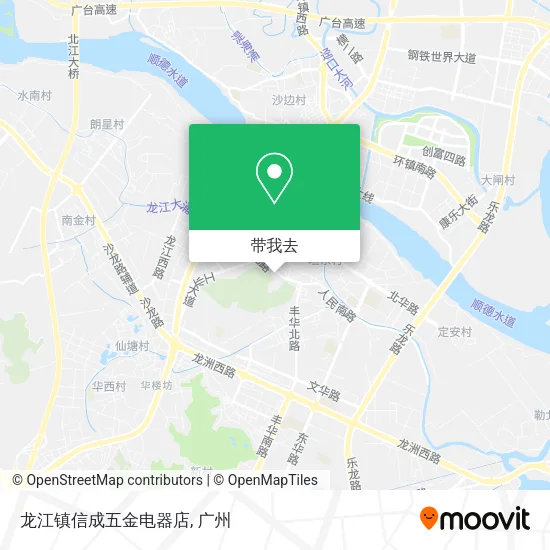 龙江镇信成五金电器店地图