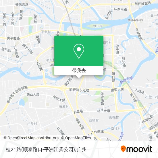 桂21路(顺泰路口-平洲江滨公园)地图