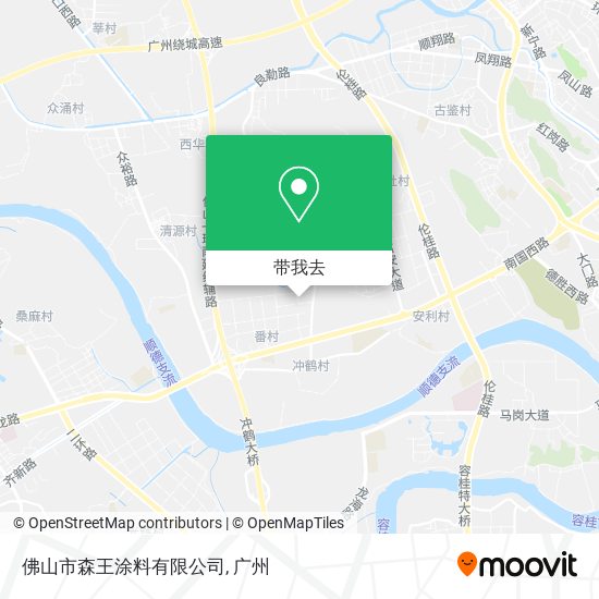 佛山市森王涂料有限公司地图