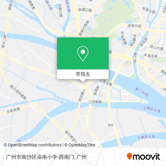 广州市南沙区庙南小学-西南门地图