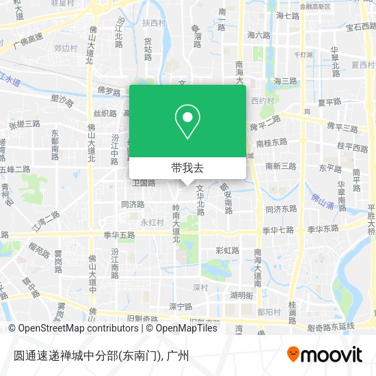 圆通速递禅城中分部(东南门)地图