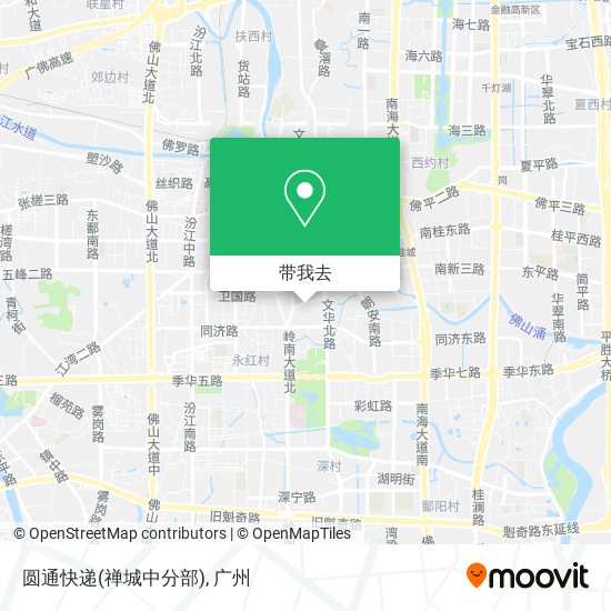 圆通快递(禅城中分部)地图
