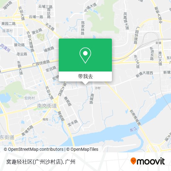 窝趣轻社区(广州沙村店)地图