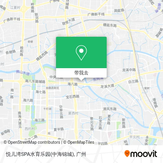 悦儿湾SPA水育乐园(中海锦城)地图