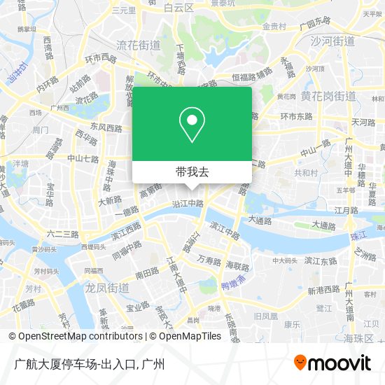 广航大厦停车场-出入口地图