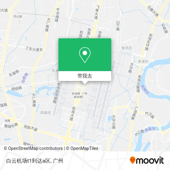 白云机场t1到达a区地图