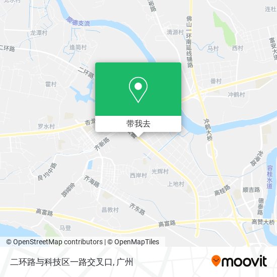 二环路与科技区一路交叉口地图