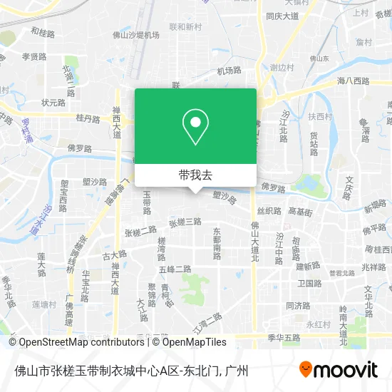 佛山市张槎玉带制衣城中心A区-东北门地图