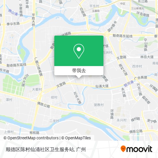 顺德区陈村仙涌社区卫生服务站地图
