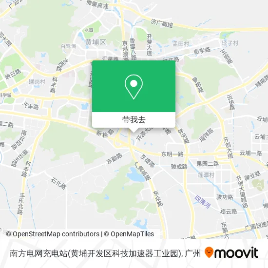 南方电网充电站(黄埔开发区科技加速器工业园)地图