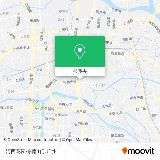 河西花园-东南1门地图