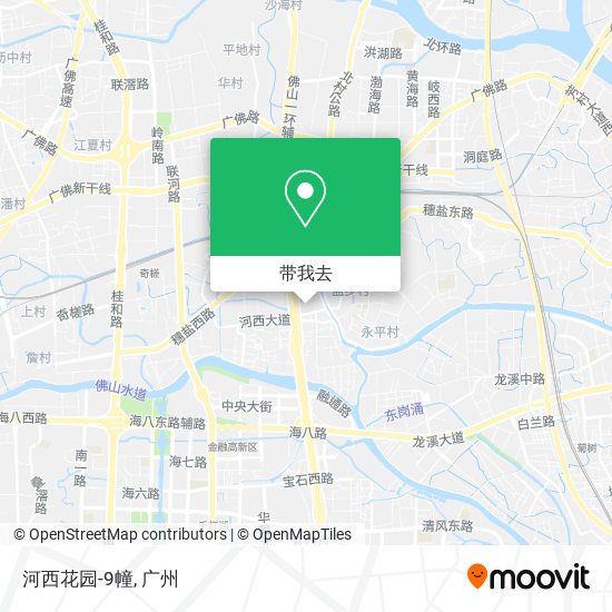 河西花园-9幢地图