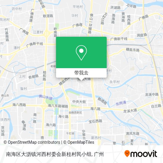 南海区大沥镇河西村委会新桂村民小组地图