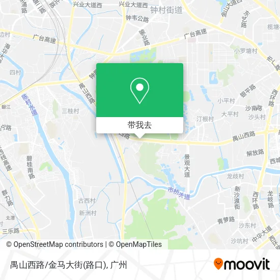 禺山西路/金马大街(路口)地图