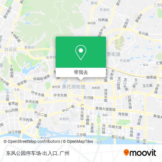 东风公园停车场-出入口地图