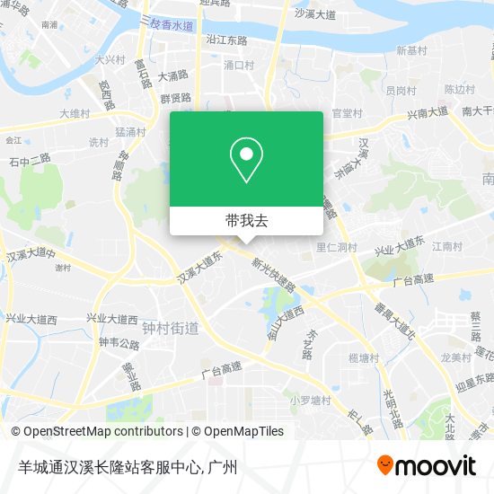 羊城通汉溪长隆站客服中心地图