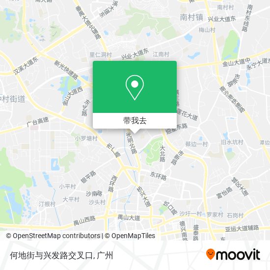 何地街与兴发路交叉口地图