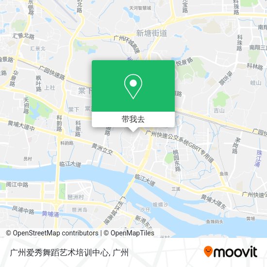 广州爱秀舞蹈艺术培训中心地图