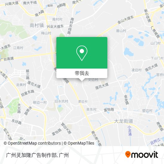 广州灵加隆广告制作部地图