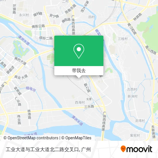 工业大道与工业大道北二路交叉口地图