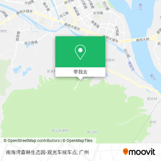 南海湾森林生态园-观光车候车点地图