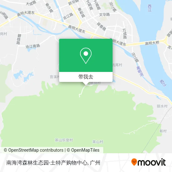 南海湾森林生态园-土特产购物中心地图