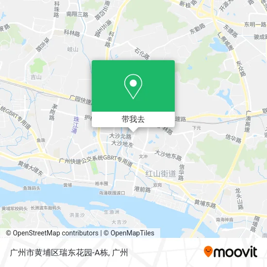 广州市黄埔区瑞东花园-A栋地图