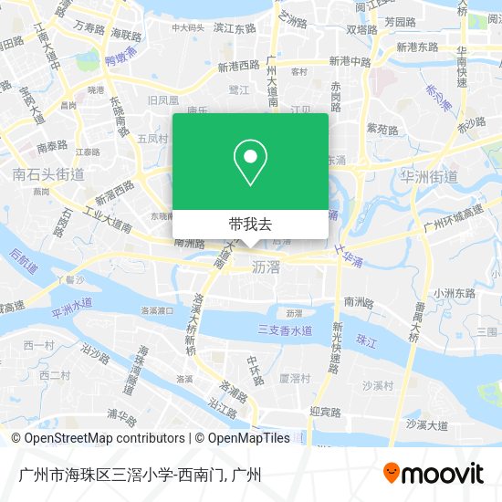 广州市海珠区三滘小学-西南门地图