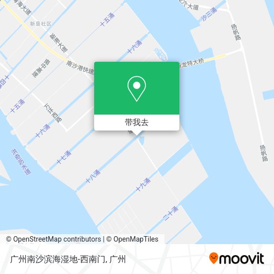 广州南沙滨海湿地-西南门地图