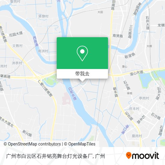 广州市白云区石井铭亮舞台灯光设备厂地图