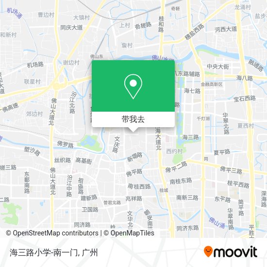 海三路小学-南一门地图