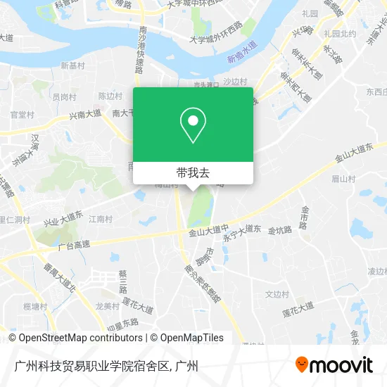 广州科技贸易职业学院宿舍区地图