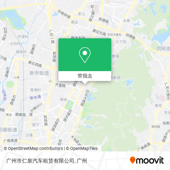 广州市仁泉汽车租赁有限公司地图