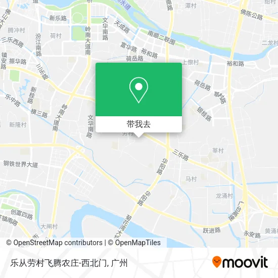 乐从劳村飞腾农庄-西北门地图