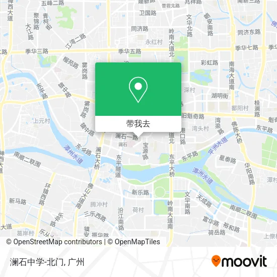澜石中学-北门地图