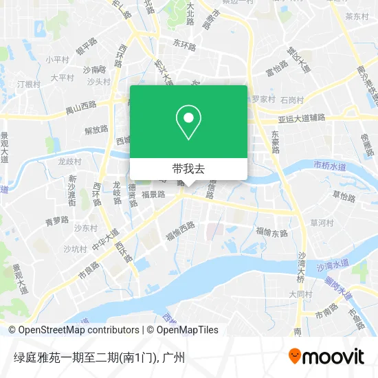 绿庭雅苑一期至二期(南1门)地图